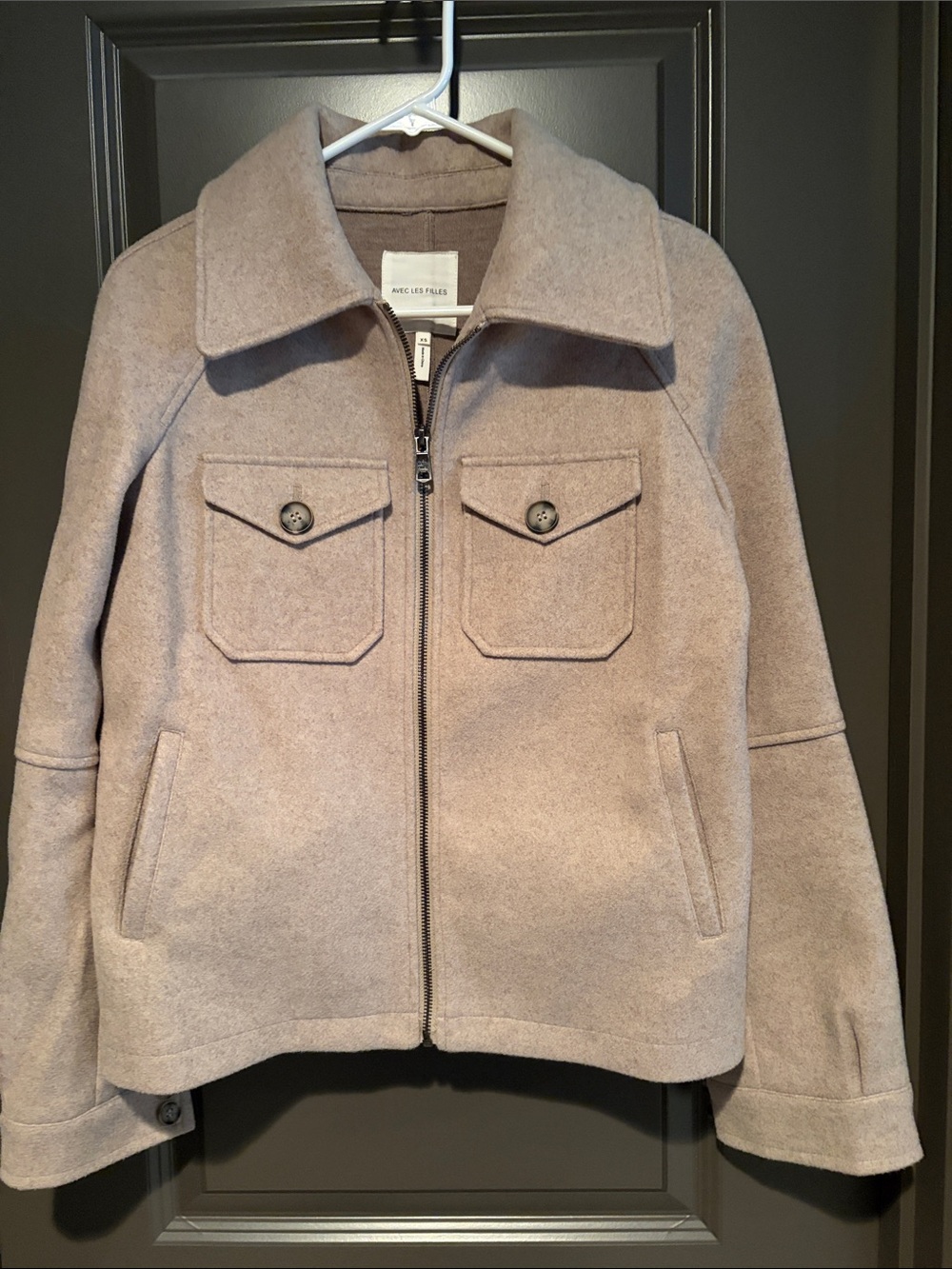 Avec Les Filles Taupe Utility Zip Jacket Never worn!